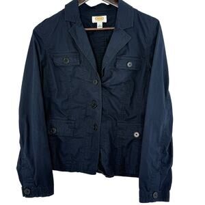 Talbots Petites Navy Utility Jacket 12P